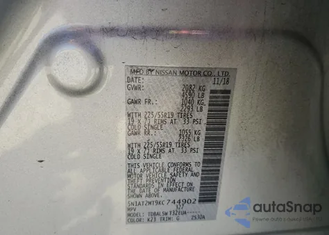 2019 Nissan Rogue S from USA, damaged, VIN 5N1AT2MT9KC744902